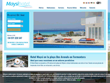 Tablet Screenshot of hotelmaysiformentera.com